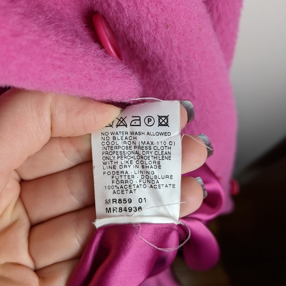Max Mara Pink Alpaca Wool Teddy Coat - Picture 14 of 16